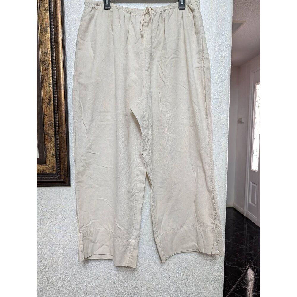 Free people drawstring pants linen size Xl